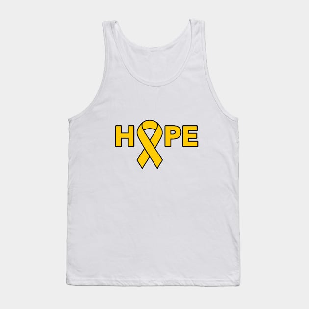 Go Gold with Hope Tank Top by scribbler1974